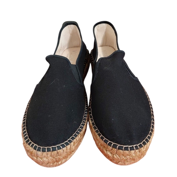 NEW VISCATA Barcelona Black Platform Canvas Espadrilles Womem's size 9.5 - Picture 2 of 10